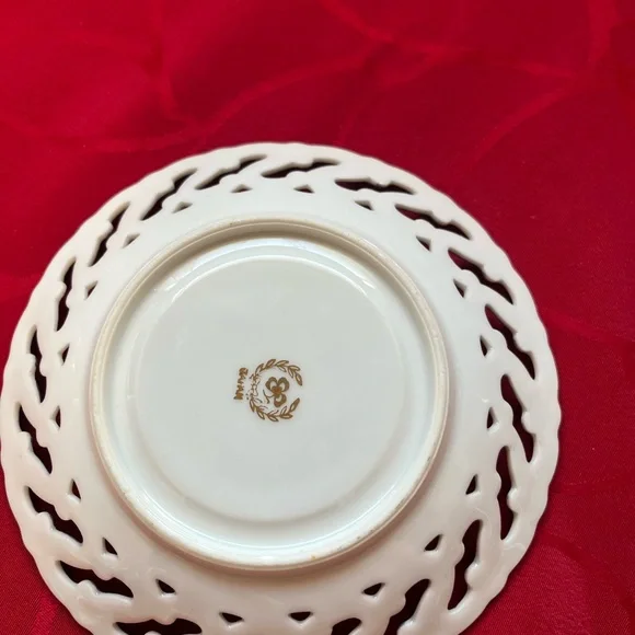 Iridescent Blue and Gold Teacup and Saucer Set - Picture 3 of 7